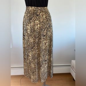 Leopard Paisley Maxi Skirt
